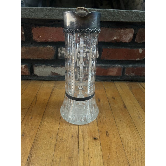 19th Century Sterling Crystal and Stag Horn Pitcher For Sale In New York - Image 6 of 7