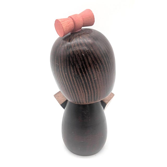 Late 20th Century Vintage Japanese Wood Kokeshi Doll For Sale - Image 5 of 12