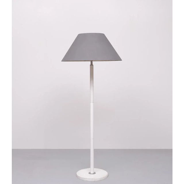 White Leather Floor Lamp from Star Leuchten, Germany, 1970s For Sale - Image 10 of 10