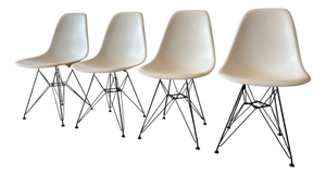 White DSR Chairs by Charles & Ray Eames for Vitra, 2012, Set of 4