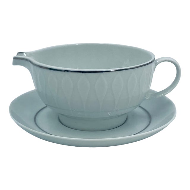 Lanzette Sauce Boat with Stand by Tapio Wirkkala for Thomas, 1965 For Sale