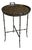 Late 20th Century Hollywood Regency Round Cocktail Tray Top Accent Table With Faux Bamboo Base For Sale