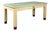 Mid-Century Modern Italian Dining Table in White and Aqua Green Wood, 1940s For Sale