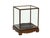 Enhance your home decor or showcase your treasured collectibles with this exquisite vintage-style wooden glass display...