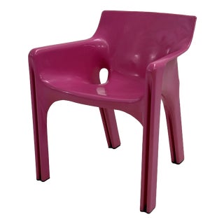 Pink Gaudi Armchair by Vico Magistretti for Artemide, 1984 For Sale
