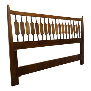 Mid Century Drexel Declaration Walnut Full or Queen Size Headboard For Sale