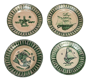 Vietri Plates from Fabbrica Ceramica Avallone, 1930s, Set of 4