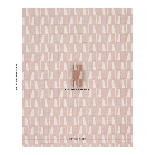 Schumacher Gaetan Performance Fabric In Terracotta For Sale