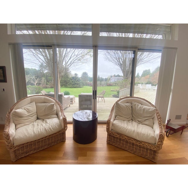 Mid-Century Modern The Wicker Works Classic Large Scale Lounge Chairs For Sale - Image 3 of 6