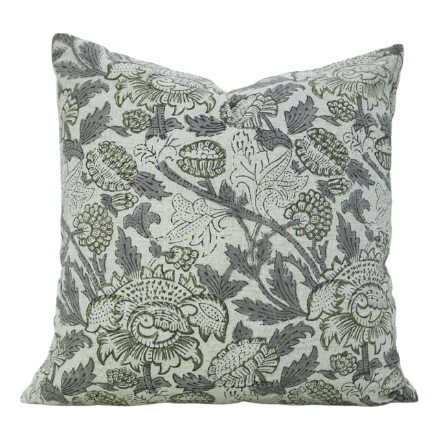 Fabdivine Throw Pillow Cover 14x20 Inch Handmade Block Print Cushion Cover- Akash Ganga For Sale