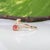 1Ct Padparadscha Sapphire Ring With Natural Diamond Accents: Solid 14k Gold, Size 6.75 For Sale In Columbus - Image 6 of 9