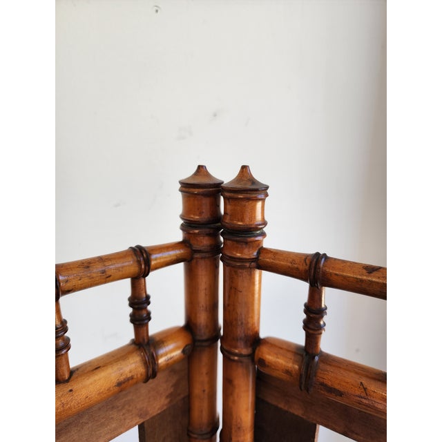 Antique 19th Century French Aesthetic Movement Faux Bamboo Room Divider/ Screen Frame For Sale In New York - Image 6 of 18