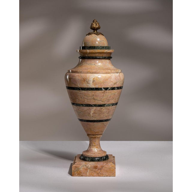 19th Century France Pink Marble Urns For Sale - Image 4 of 10