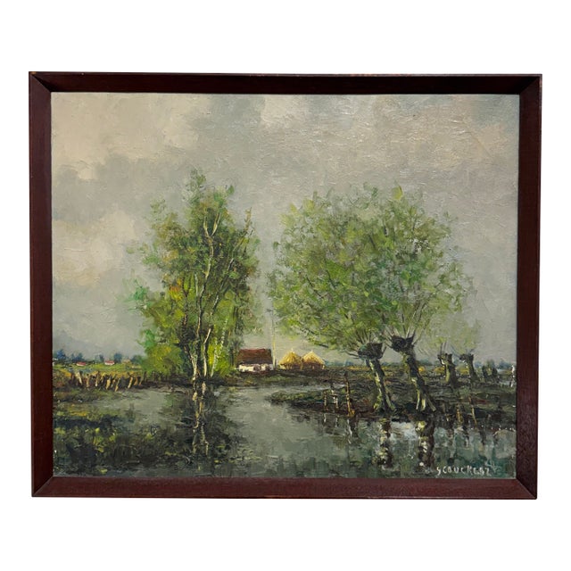 19th Century Flemish Oil on Canvas For Sale