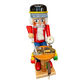 1990s Vintage Steinbach Wind-Up Musical Nutcracker Clockmaker For Sale