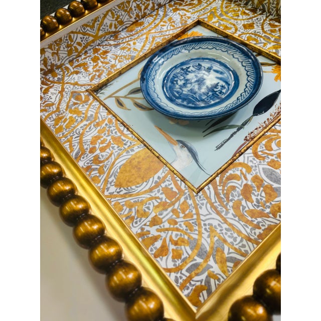 Upcycled Canton China in Custom Wall Hung Shadow Box II For Sale - Image 4 of 5