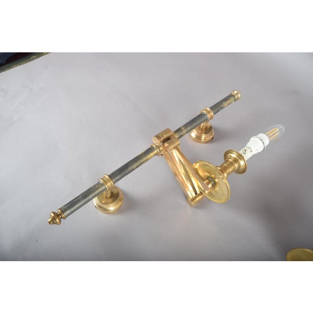 Vintage Brass Swing-Arm Wall Lamps from Maison Jansen, France, 1960s, Set of 2 For Sale - Image 13 of 17