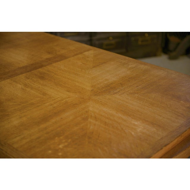Vintage Art Deco Oak Table by Léon and Maurice Jallot, 1940s For Sale - Image 12 of 15