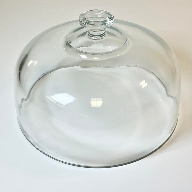 Early 20th C Antique French Chippendale Hollywood Regency Heavy Glass Cloche For Sale - Image 4 of 8