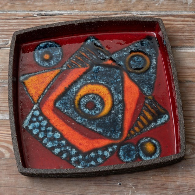 Ceramic Thomas Toft Studio Ceramics Tray, Denmark, 1950s For Sale - Image 7 of 7