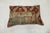 Rustic Antique Tribal Caucasian Lumbar Rug Pillow in Red and Soft Blue For Sale - Image 4 of 5