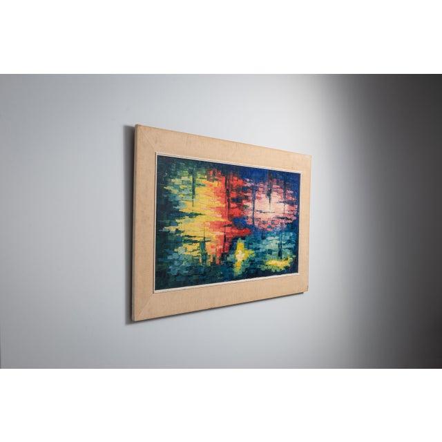 Abstract Composition, 1980s, Oil on Canvas For Sale - Image 3 of 14