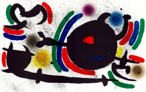 Joan Miró "Litógrafia X" Original 1972 Lithograph