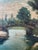 1920s Early 20th Century Signed Oil on Board River Landscape With Swans For Sale - Image 5 of 7