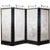 Vintage Chinese Hand-Painted Four-Panel Silk Folding Screen – Bamboo & Bird Motif For Sale - Image 12 of 13