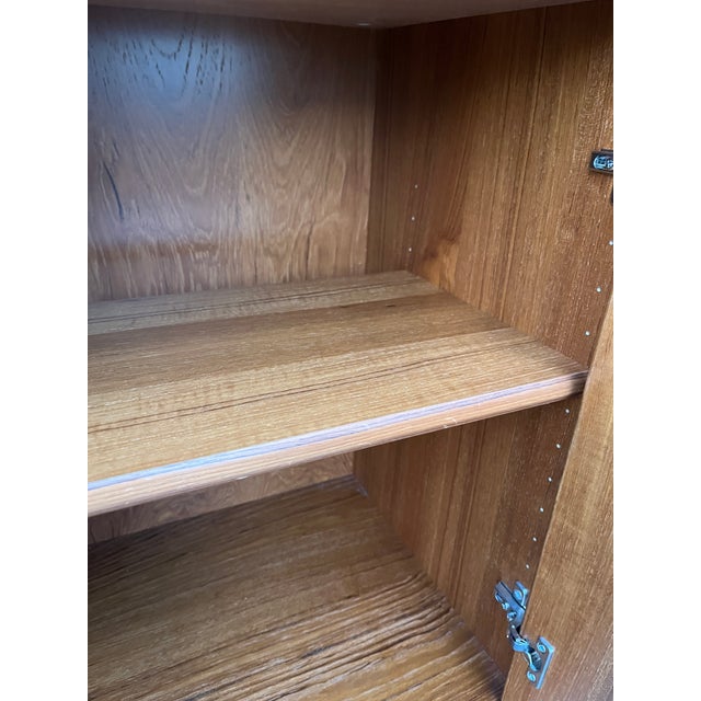 A Pair of Vintage Single-Column Danish Teak Bookcases With Cabinet Storage. Circa 1970s For Sale - Image 12 of 17