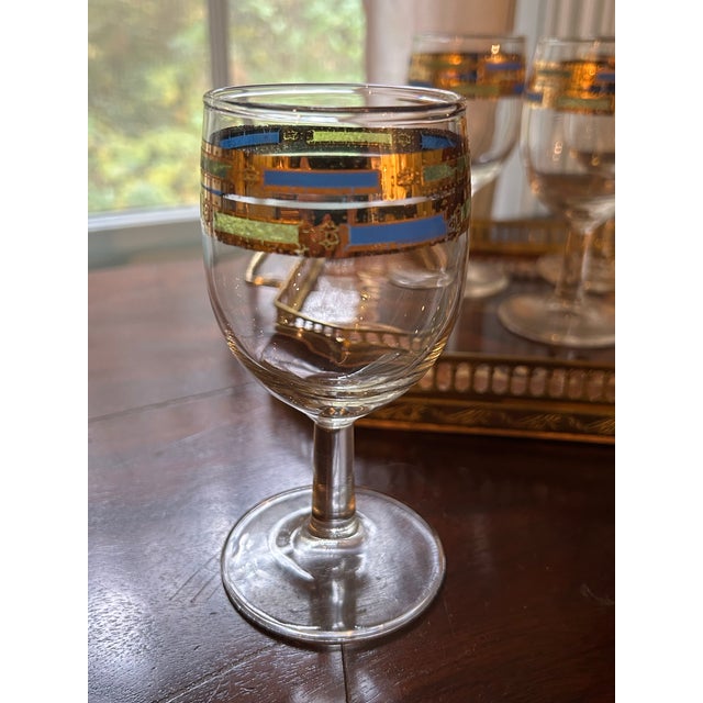 Mid 20th Century Mid 20th Century Culver “Empress” Wine Glases - A Set of 5 For Sale - Image 5 of 6
