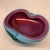 Alfredo Barbini 1950s Alfredo Barbini Murano Turquoise Blue & Raspberry Blown Art Glass Bowl For Sale - Image 4 of 5