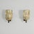 Italian Mid-Century Modern Murano glass wall lamps attributed to Barovier & Toso, 1950s. Pair of wall lamps featuring...