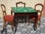 Console table that unfolds into a games table. Antique, late 19th-century craftsmanship in solid mahogany. rectangular top...