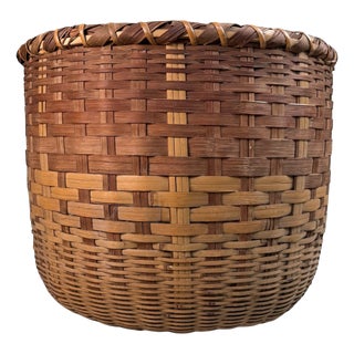 Japanese Bamboo Decorative Interior Basket, 1960s For Sale
