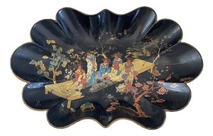Antique French Napoleon III Papier-Mâché Tray, 1800s