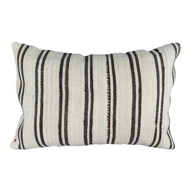 Turkish Hemp Pillow Cushion Natural Beige Brown Pillow Cushion Cover 16 "x 24" For Sale