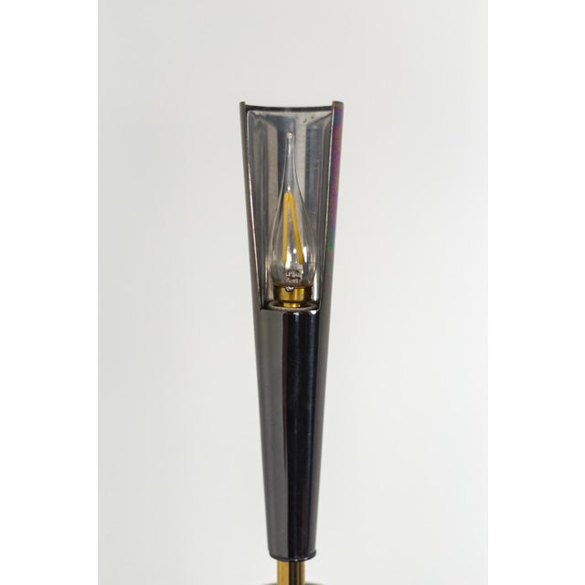 Quasar Floor Lamp in Gilt and Iridescent Metal, 20th Century, from Maison Charles For Sale - Image 5 of 7