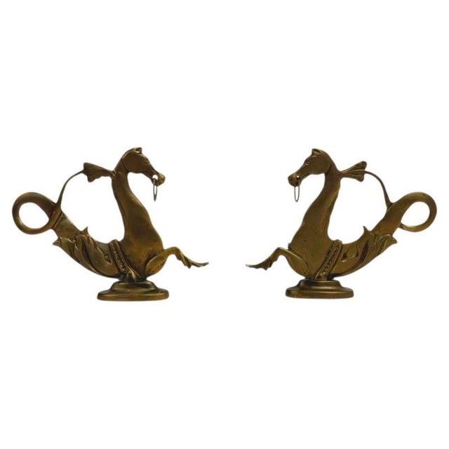 19th Century Fire Dogs Featuring Seahorses, 1880, Set of 2 For Sale - Image 12 of 12