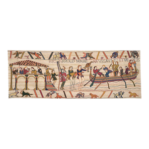 Bayeux - Harold Sails From Sussex Loom Woven Tapestry - 49 X 134 Cm (1'7" X 4'5") - Requires Rod Size 3