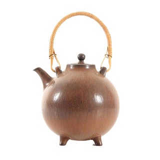 Scandinavian Ceramic Teapot by Gunnar Nylund for Rörstrand, 1960s For Sale