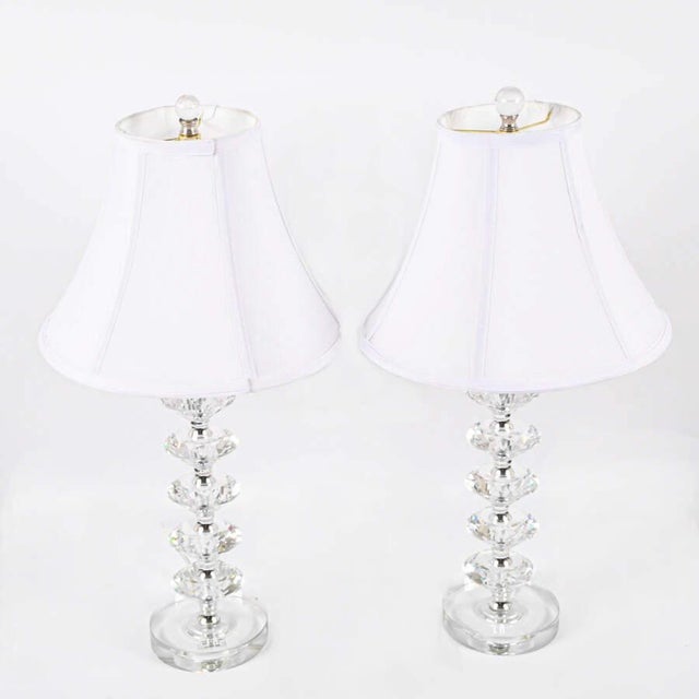 This elegant pair of Simon Blake Interiors Diamond table lamps offers a refined blend of contemporary glamour and timeless...