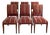 Set of 6 Kindel 75-070 Sleigh Back Mahogany Dining Side Chairs For Sale