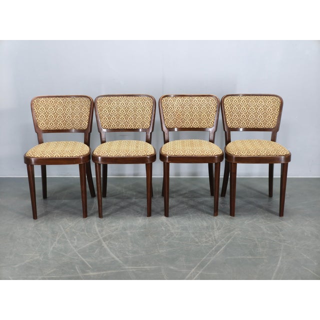 Thonet Dining Chairs from Thonet, Former Czechoslovakia, 1940s, Set of 4 For Sale - Image 4 of 17