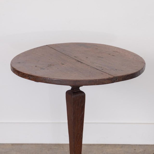 1940s French Wood Pedestal Side Table For Sale - Image 4 of 11