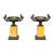 Pair of Early 19th Century French Bronze Tazzas on Siena Marble Bases For Sale