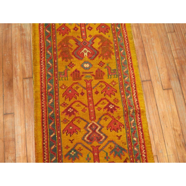 Textile Antique Zabihi Collection Narrow Long Turkish Oushak Runner - 2'1" x 16' For Sale - Image 7 of 11