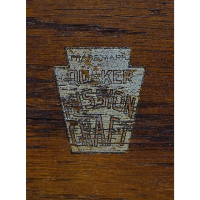 Quaker Mission Craft Stickley Style Vintage Mission Oak Sofa For Sale - Image 12 of 12