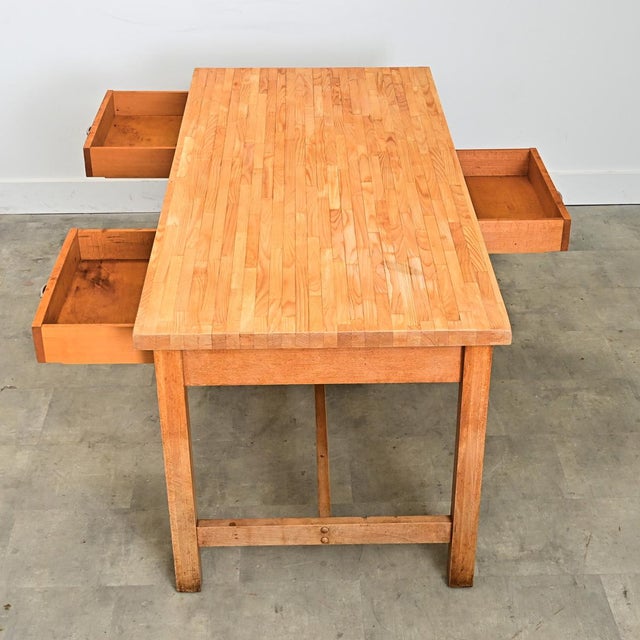 French 19th Century Butcher Block Dining-Work Table For Sale - Image 15 of 15