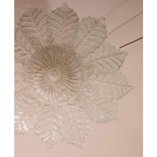 1970s Ischia, Murano Clear Trasparent Vintage Glass Ceiling Light, 1970s For Sale - Image 5 of 12